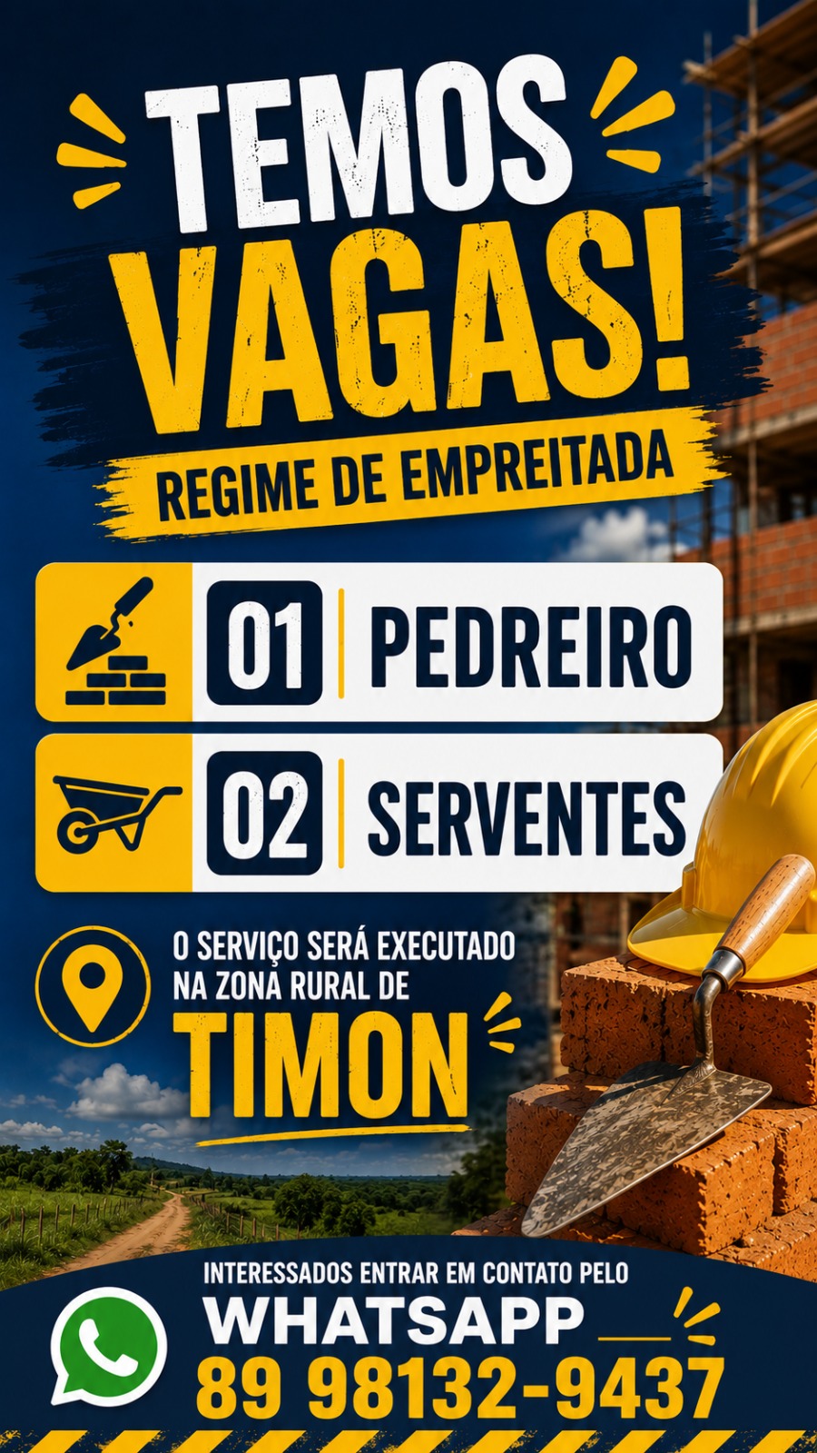 Pedreiro e Serventes