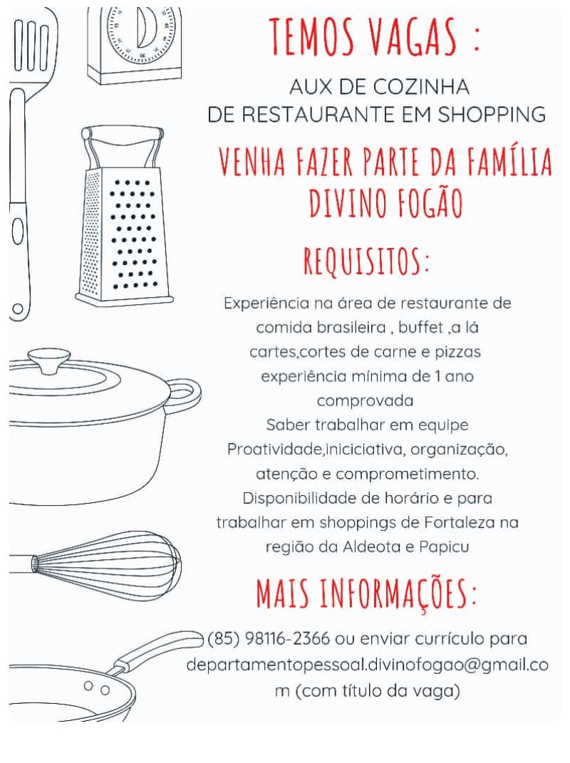 Auxiliar de cozinha