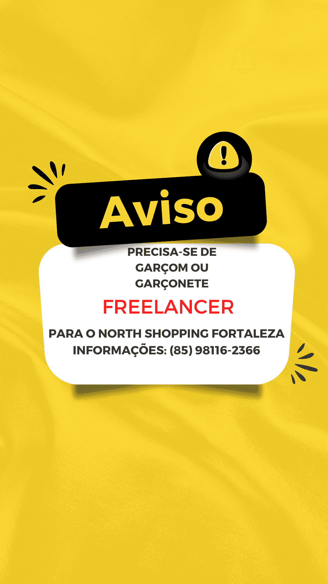 vagas para garçom e garçonete freelancer