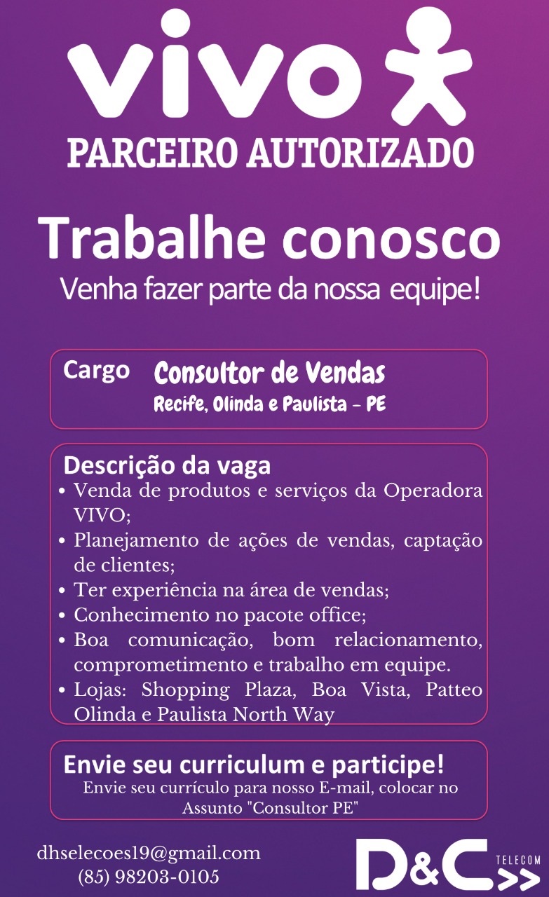 Consultor de Vendas