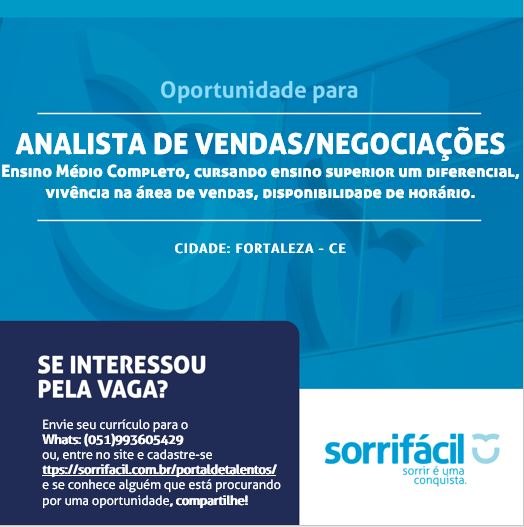 ANALISTA COMERCIAL – FORTALEZA /CE