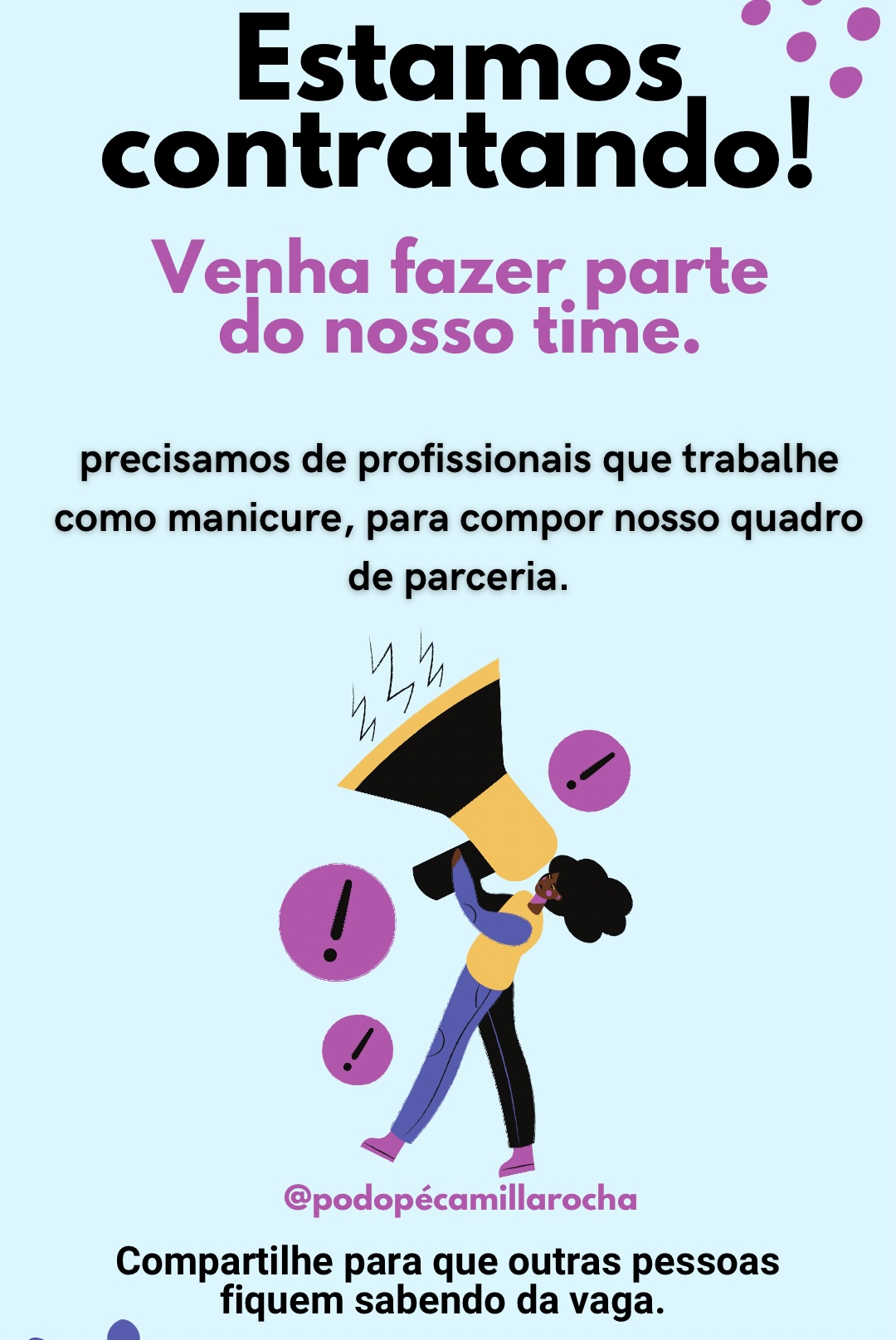 Manicure, pedicure, depiladora e banhista