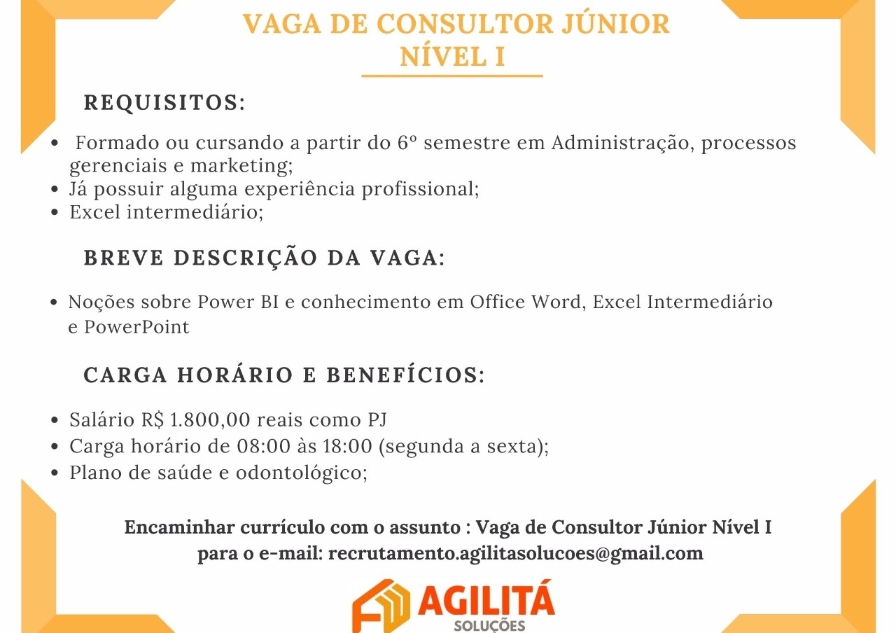 Vaga de Consultor Júnior I
