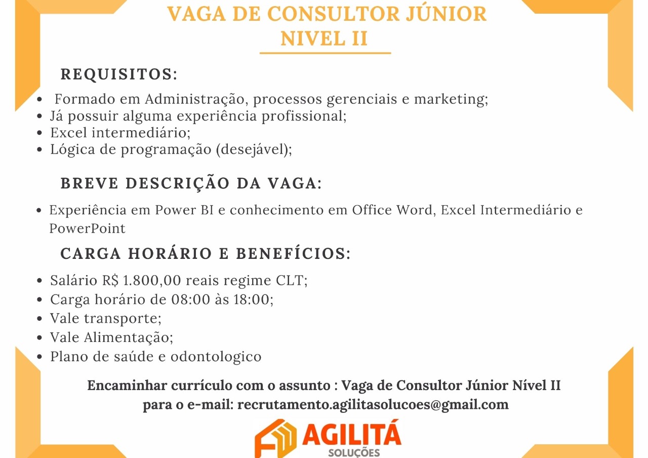 Vaga de Consultor Júnior II