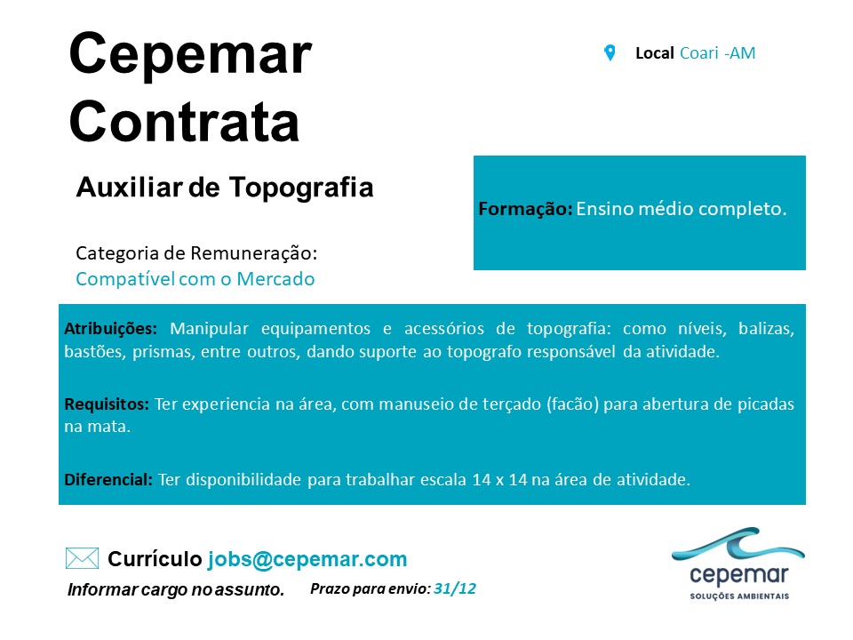 AUXILIAR DE TOPOGRAFIA